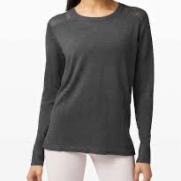 Lululemon Back To Balance Sweater Graphite Gray Size 4? Long Sleeves Soft - Picture 2 of 12